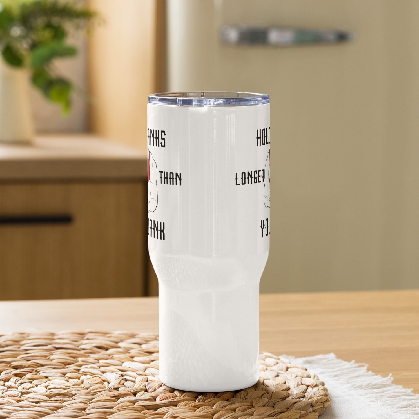 Hold Your Planks Travel mug with a handle