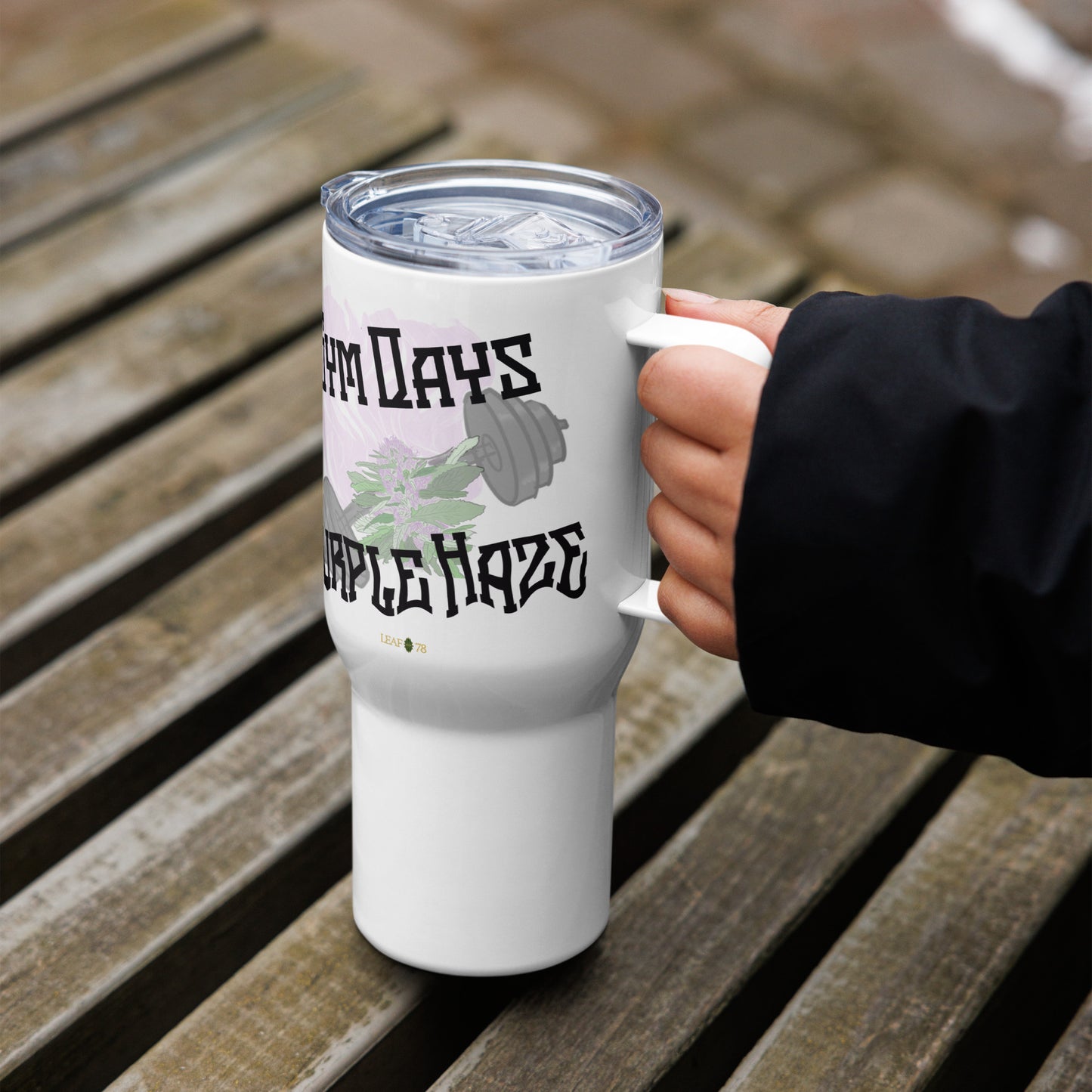 Gym Days Purple Haze Travel mug with a handle