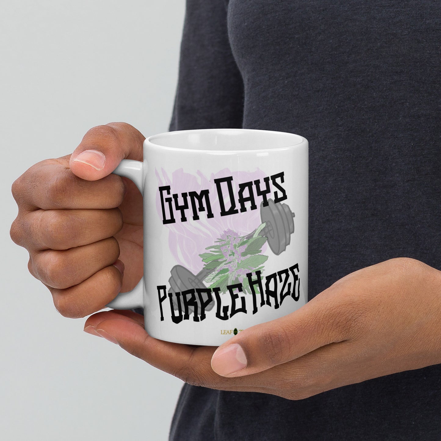 Gym Days Purple Haze White glossy mug