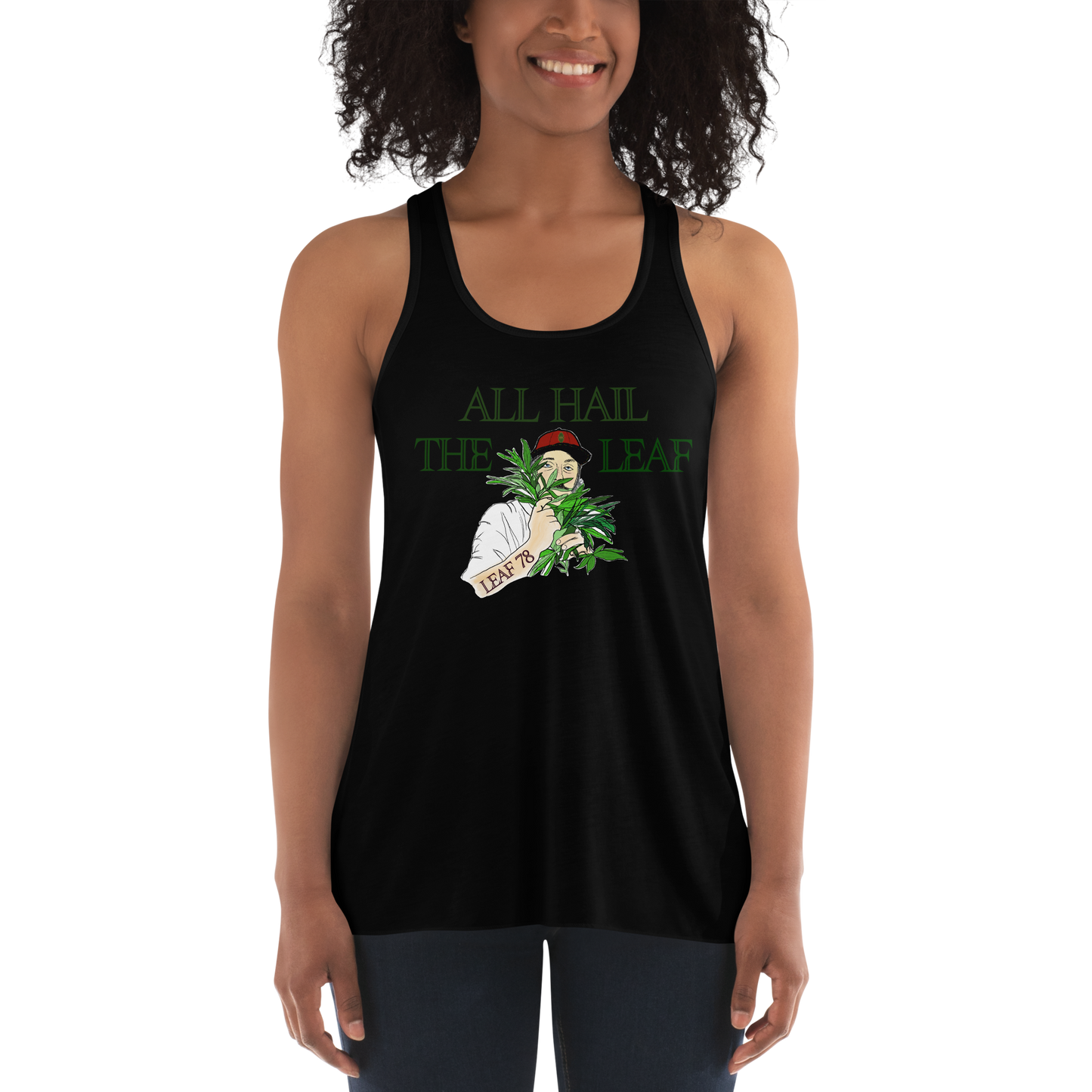 All Hail the Leaf Flowy Racerback Tank