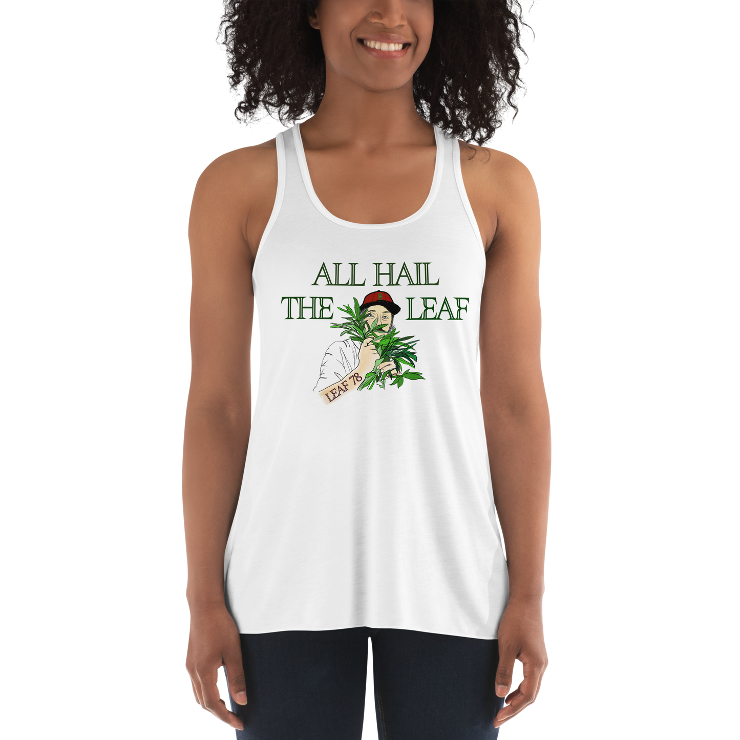 All Hail the Leaf Flowy Racerback Tank