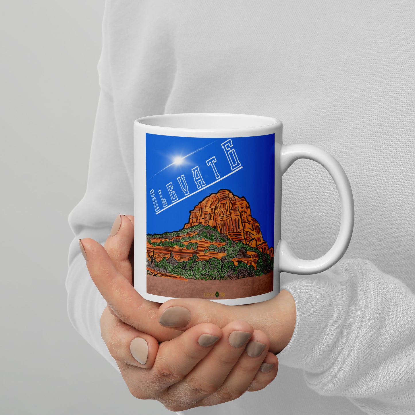 Elevate White glossy mug