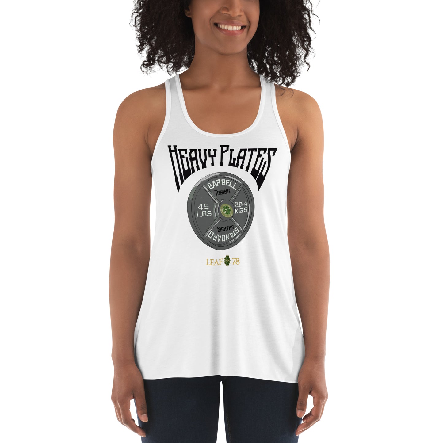 Heavy Plates Toking Eighths Flowy Racerback Tank
